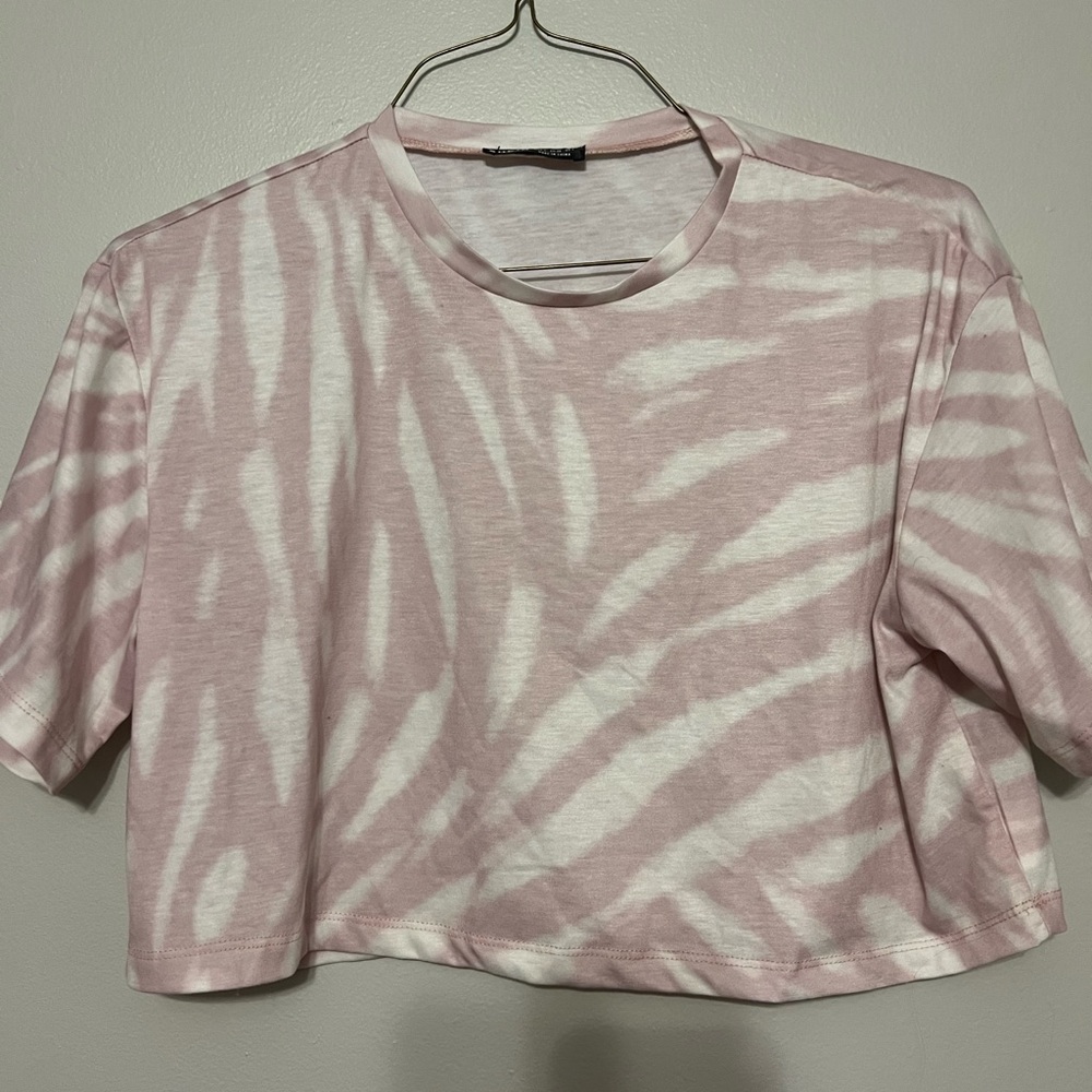Cropped Tshirt Shein, zebra print